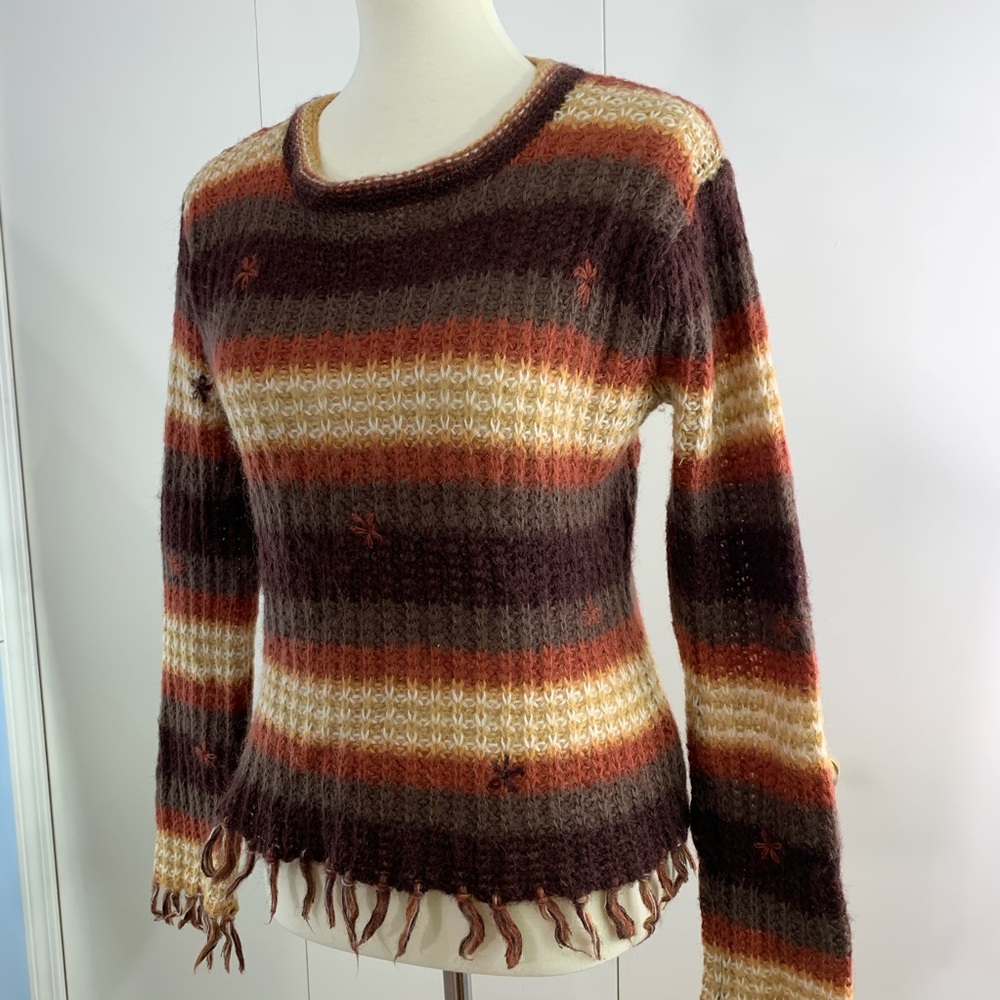 Twiggy L Mohair sweater knit brown striped